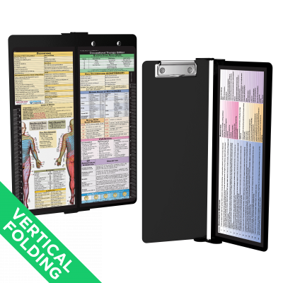 WhiteCoat Clipboard® Vertical - Black Occupational Therapy Edition