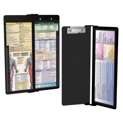 WhiteCoat Clipboard® Vertical - Black Occupational Therapy Edition