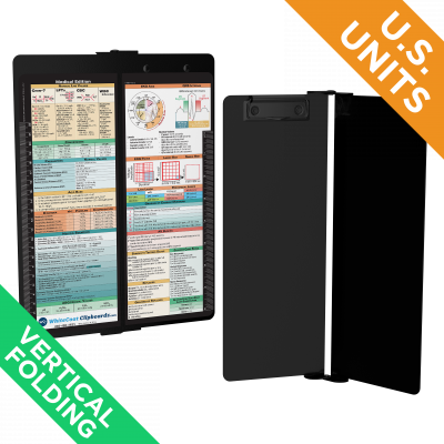 WhiteCoat Clipboard® Vertical - Blackout Medical Edition