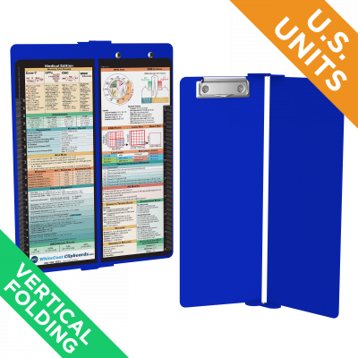 WhiteCoat Clipboard® Vertical - Blue Medical Edition