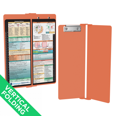 WhiteCoat Clipboard® Vertical - Coral Medical Edition