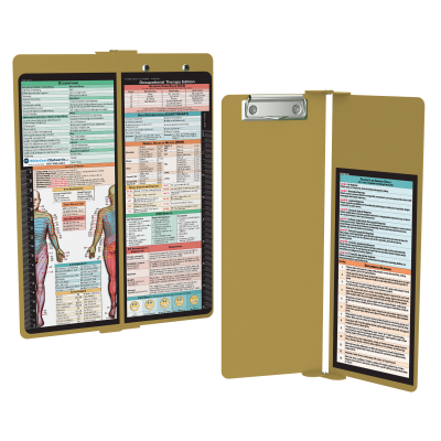 WhiteCoat Clipboard® Vertical - Tactical Brown Occupational Therapy Edition