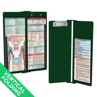 WhiteCoat Clipboard® Vertical - Green Occupational Therapy Edition