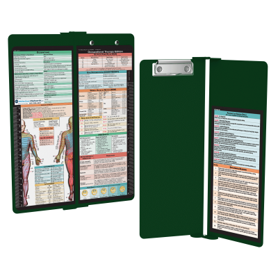 WhiteCoat Clipboard® Vertical - Green Occupational Therapy Edition