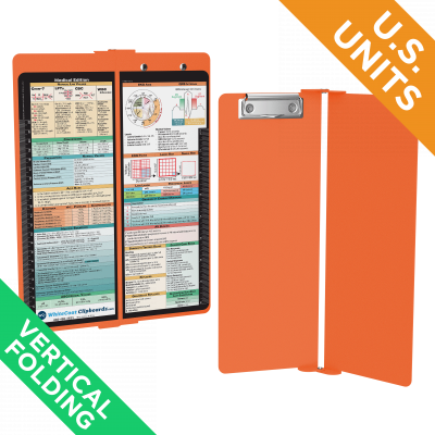 WhiteCoat Clipboard - Vertical - Orange Medical Edition