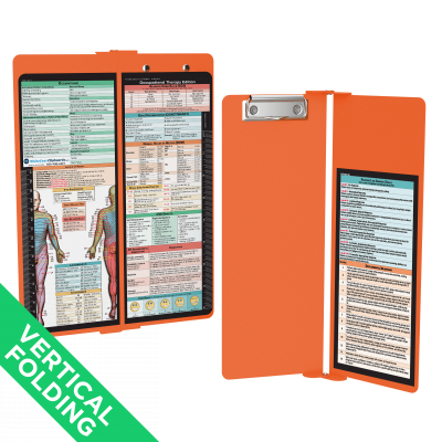 WhiteCoat Clipboard® Vertical - Orange Occupational Therapy Edition