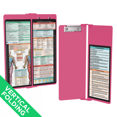 WhiteCoat Clipboard® Vertical - Pink Occupational Therapy Edition