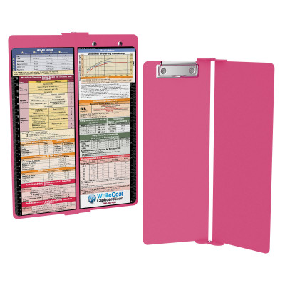 WhiteCoat Clipboard® Vertical - Pink Pediatric Edition