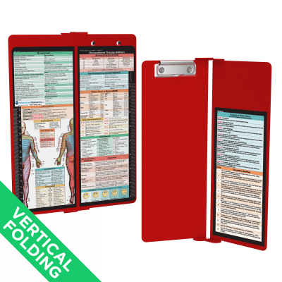 WhiteCoat Clipboard® Vertical - Red Occupational Therapy Edition