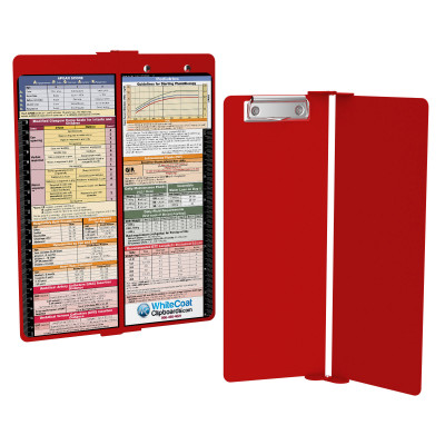 WhiteCoat Clipboard® Vertical - Red Pediatric Edition