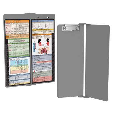 WhiteCoat Clipboard® Vertical - Silver Respiratory Edition