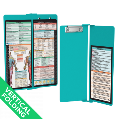 WhiteCoat Clipboard® Vertical - Teal Occupational Therapy Edition