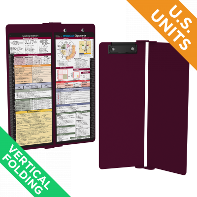 WhiteCoat Clipboard® Vertical - Wine Medical Edition