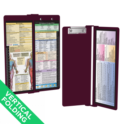 WhiteCoat Clipboard® Vertical - Wine Occupational Therapy Edition