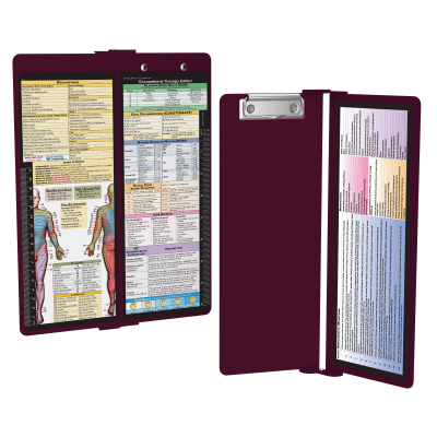 WhiteCoat Clipboard® Vertical - Wine Occupational Therapy Edition