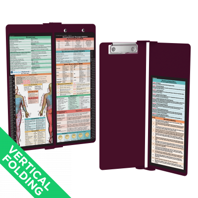 WhiteCoat Clipboard® Vertical - Wine Occupational Therapy Edition