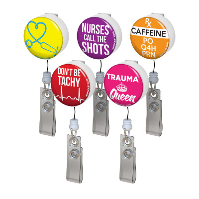 Witty Nurse Button Badge Reel Pack
