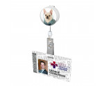 French Bulldog Doctor Button Badge Reel 
