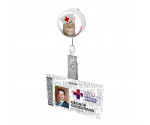Nurse Kitty Button Badge Reel 