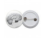 Vintage Brain Diagram Pinback Button