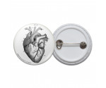 Vintage Heart Diagram Pinback Button