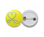Stethoscope Heart Pinback Button