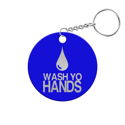 Wash Yo Hands Circle Keychain