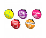 Witty Nurse Stethoscope Button Pack