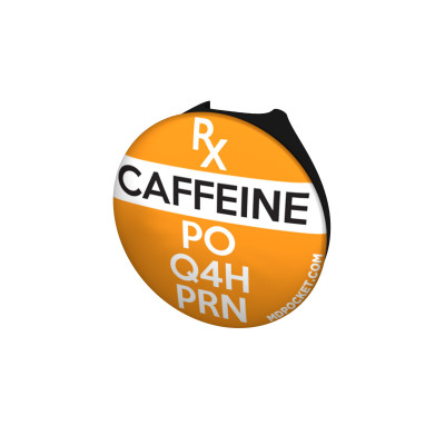 Prescription Caffeine Stethoscope Button