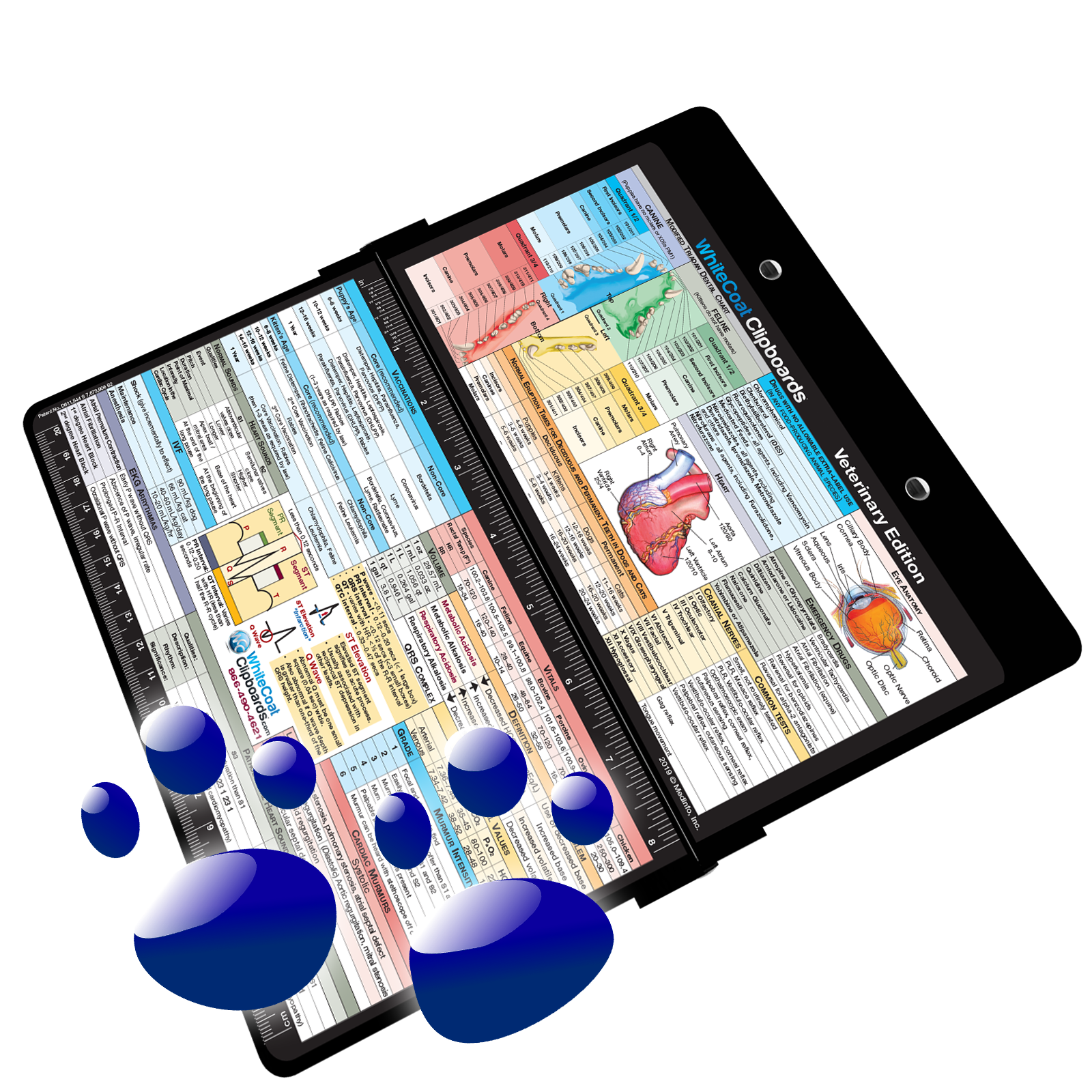 Whitecoat Clipboard Medical Edition - Folding Aluminum HIPAA Compliant Clipboard For Healthcare Professionals