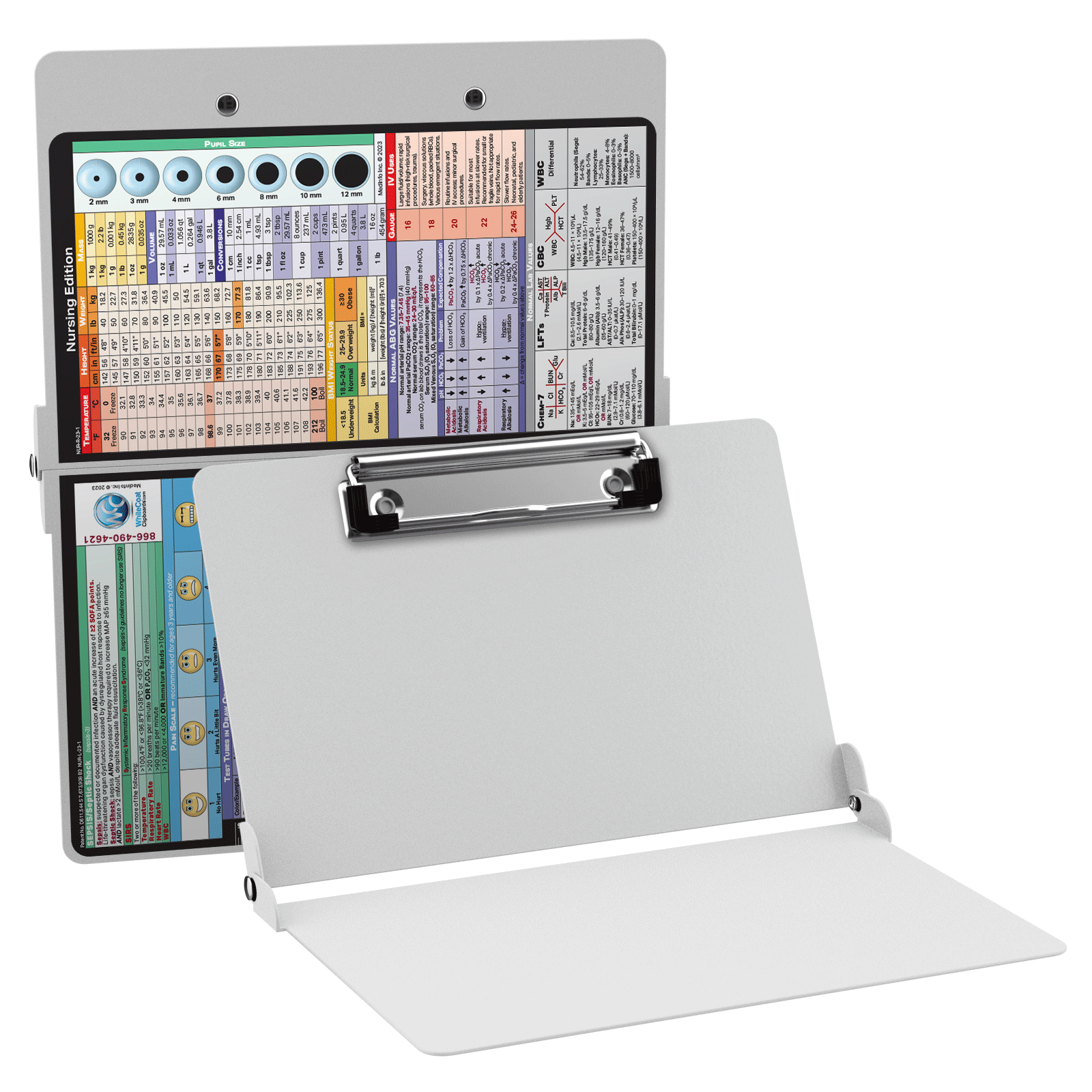 WhiteCoat Clipboard White Nursing Edition