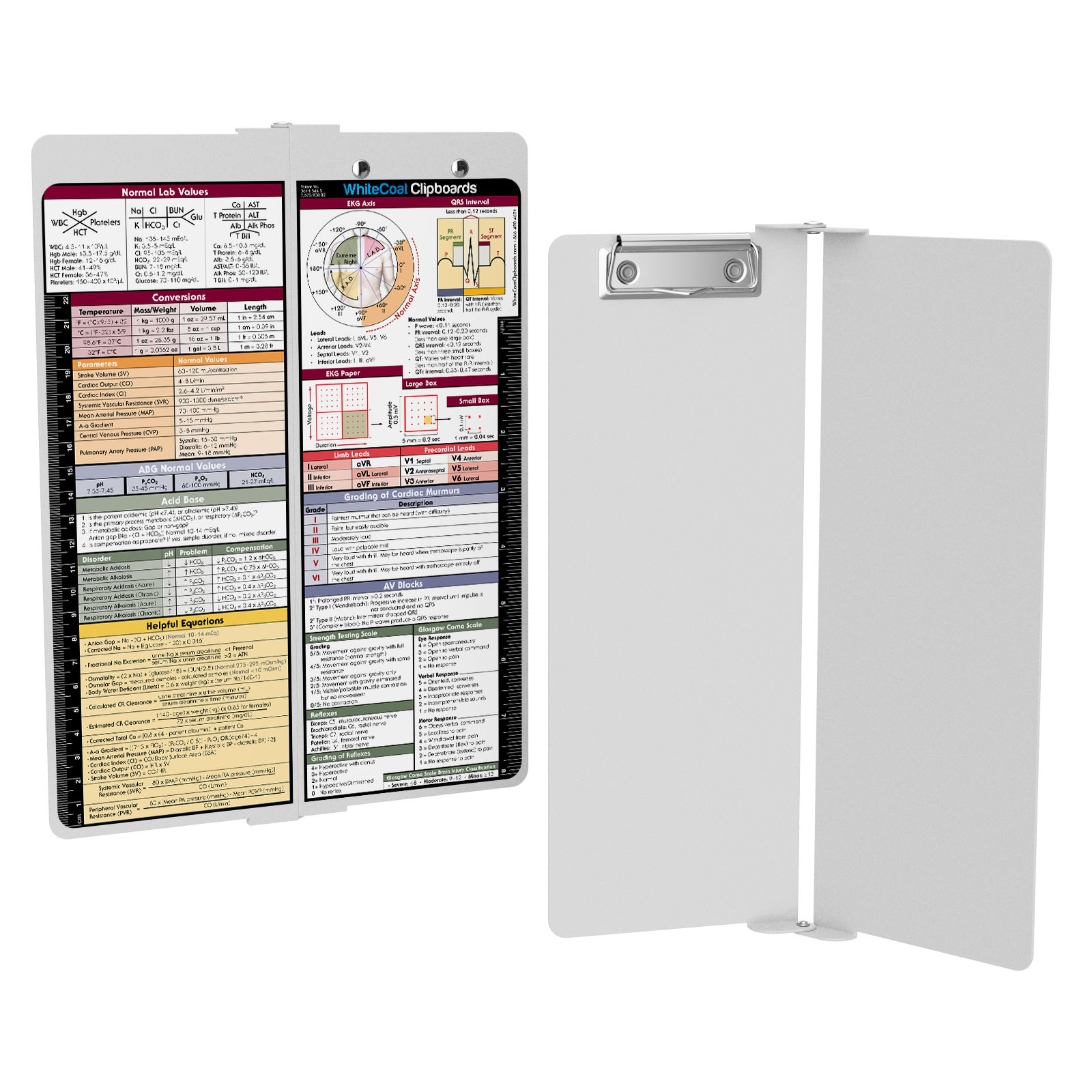 WhiteCoat Clipboard WHITE Vertical Medical Edition