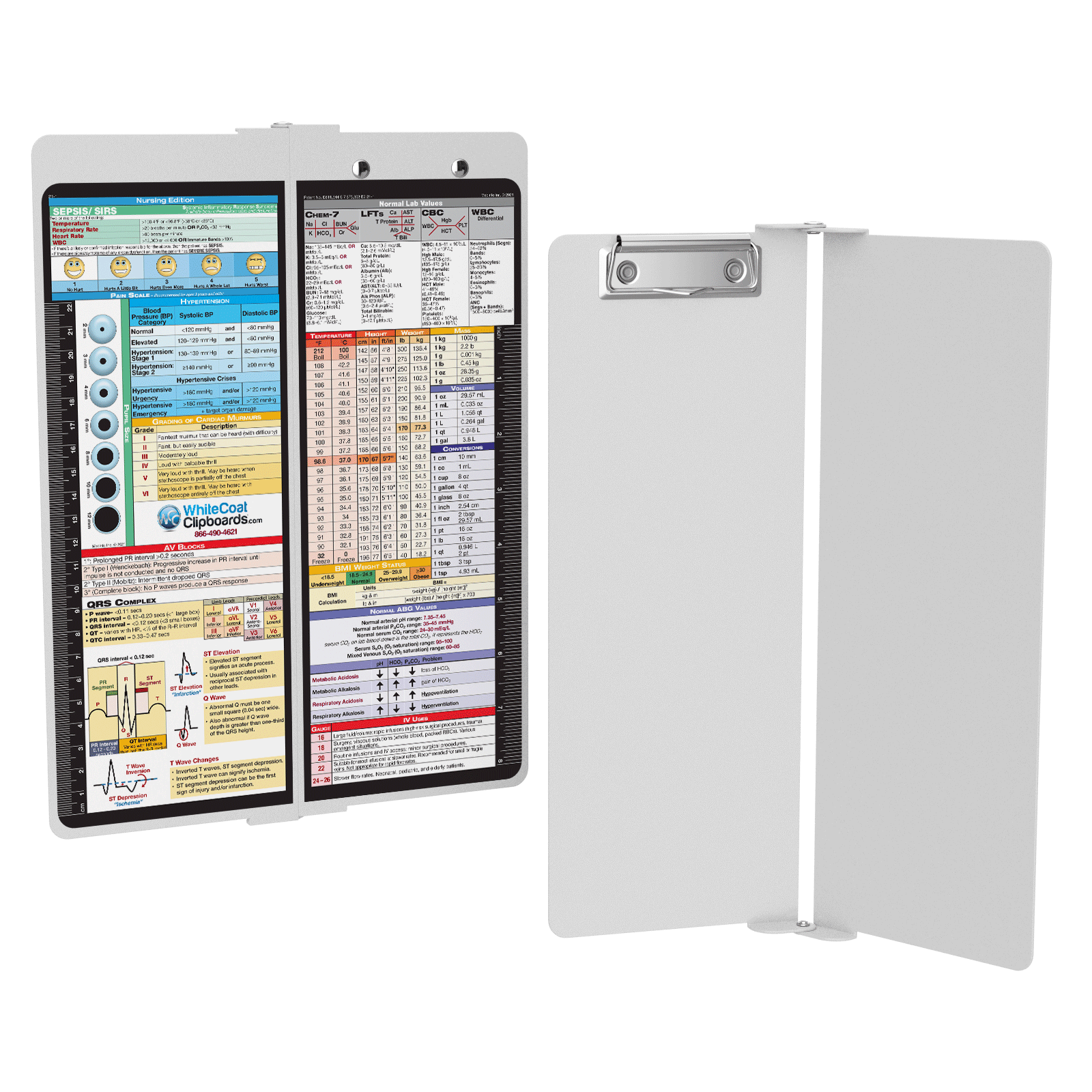 WhiteCoat Clipboard® Vertical White Nursing Edition